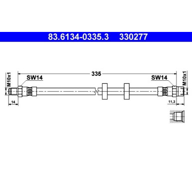 ATE | Bremsschlauch | 83.6134-0335.3