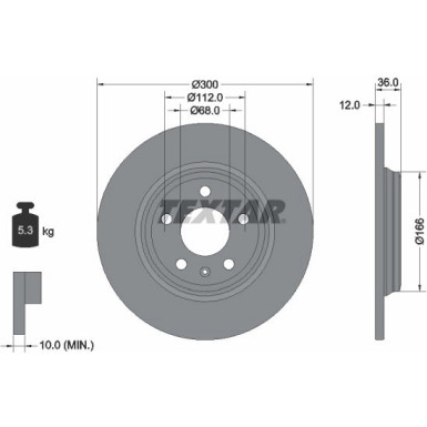 Textar | Bremsscheibe | 92282803