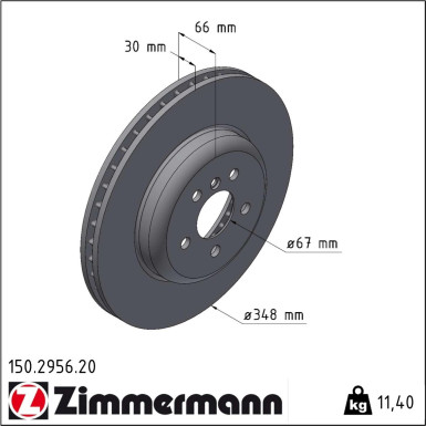 150.2956.20 ZIMMERMANN Bremsscheibe Ø348 COAT Z