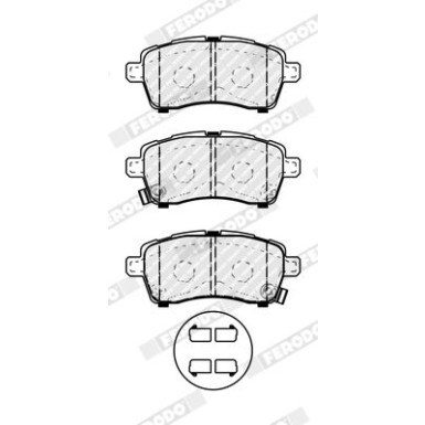 Ferodo | Bremsbelagsatz, Scheibenbremse | FDB5289