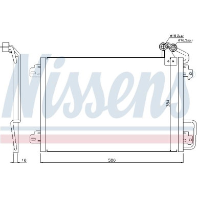 Nissens | Kondensator, Klimaanlage | 94572