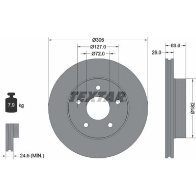 Textar | Bremsscheibe | 92113600