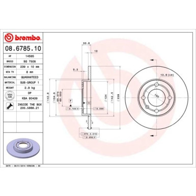 Brembo | Bremsscheibe | 08.6785.10