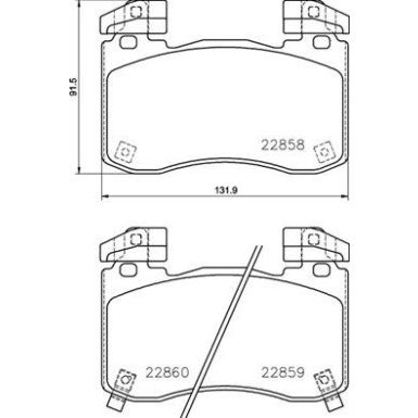 Brembo | Bremsbelagsatz, Scheibenbremse | P 30 113