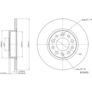 Metzger | Bremsscheibe | 6110413