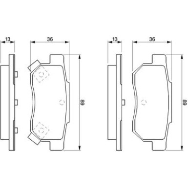 BOSCH | Bremsbelagsatz, Scheibenbremse | 0 986 461 131