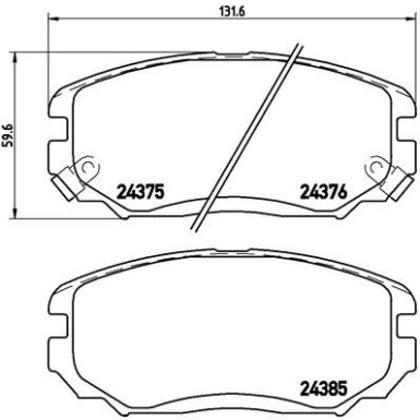 Brembo | Bremsbelagsatz, Scheibenbremse | P 30 038