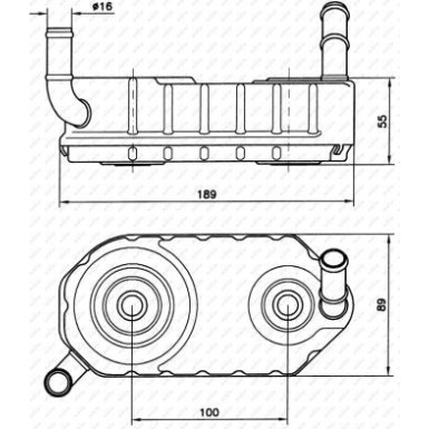 NRF | Ölkühler, Automatikgetriebe | ohne Dichtring | 31004A