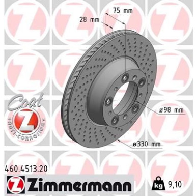 Zimmermann | Bremsscheibe | 460.4513.20