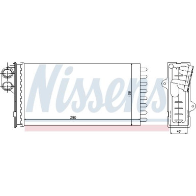 Nissens | Wärmetauscher, Innenraumheizung | 71145