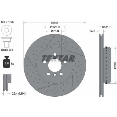 Textar | Bremsscheibe | 92265525