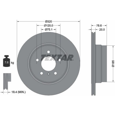 Textar | Bremsscheibe | 92161103