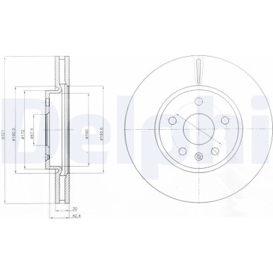 Delphi | Bremsscheibe | BG4189C