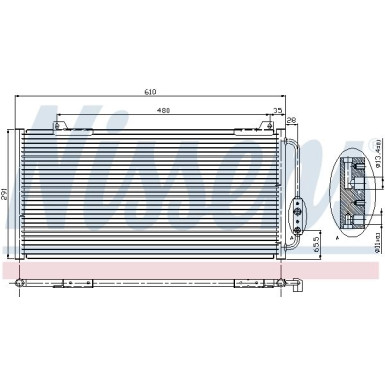 Nissens | Kondensator, Klimaanlage | 94255