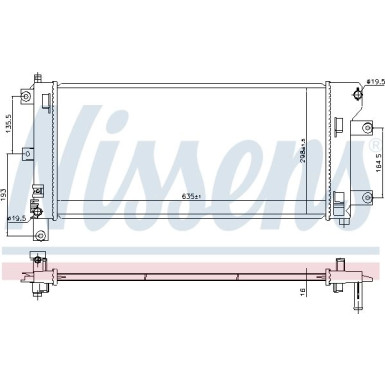 Nissens | Kühler, Motorkühlung | 68773