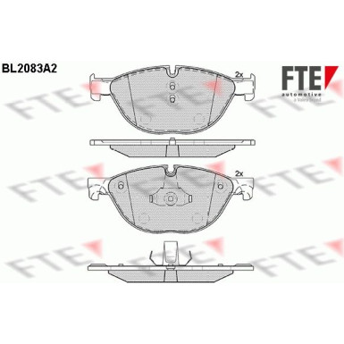 FTE | Bremsbelagsatz, Scheibenbremse | 9010667