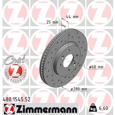 Zimmermann | Bremsscheibe | 480.1545.52