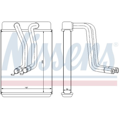 Nissens | Wärmetauscher, Innenraumheizung | 77634