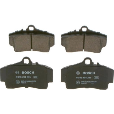 BOSCH | Bremsbelagsatz, Scheibenbremse | 0 986 494 265