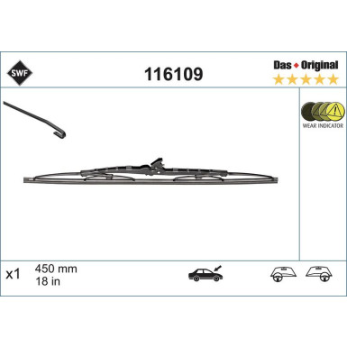SWF | Wischblatt | Scheibenwischer | 116109