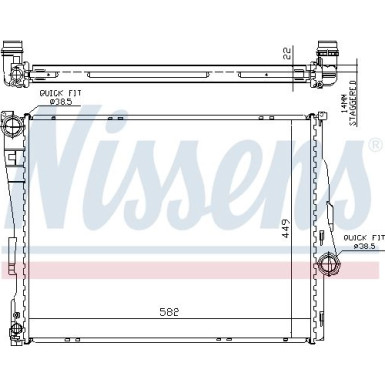 Nissens | Kühler, Motorkühlung | 60784A