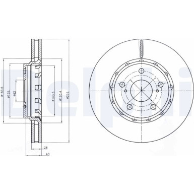 Delphi | Bremsscheibe | BG4276