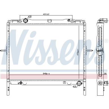 Nissens | Kühler, Motorkühlung | 66779