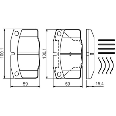 BOSCH | Bremsbelagsatz, Scheibenbremse | 0 986 469 390