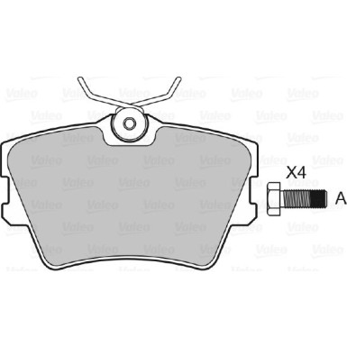 Valeo | Bremsbelagsatz, Scheibenbremse | 598546