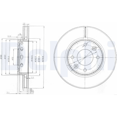 Delphi | Bremsscheibe | BG3800