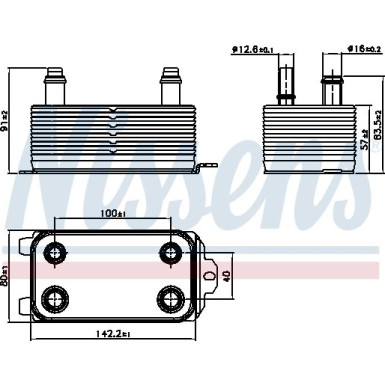 Nissens | Ölkühler, Automatikgetriebe | 91162
