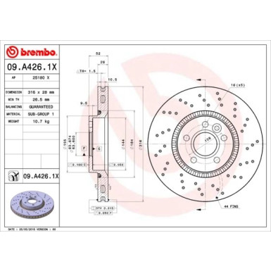 Brembo | Bremsscheibe | 09.A426.1X