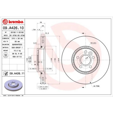 Brembo | Bremsscheibe | 09.A426.11