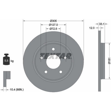 Textar | Bremsscheibe | 92181005