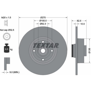 Textar | Bremsscheibe | 92154503