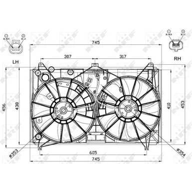 NRF | Lüfter, Motorkühlung | 47581