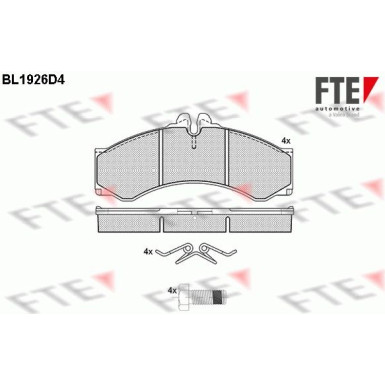 FTE | Bremsbelagsatz, Scheibenbremse | 9010515