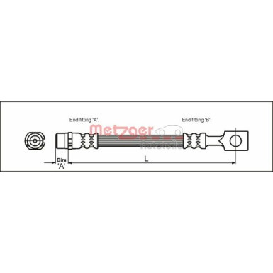 Metzger | Bremsschlauch | 4112818