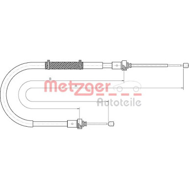 Metzger | Seilzug, Feststellbremse | 10.6895