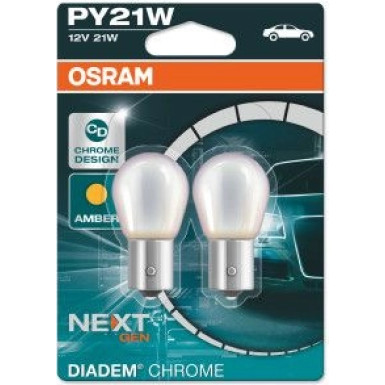 Osram | Glühlampe, Blinkleuchte | DIADEM® Chrome PY21W Doppelblister | 7507DC-02B