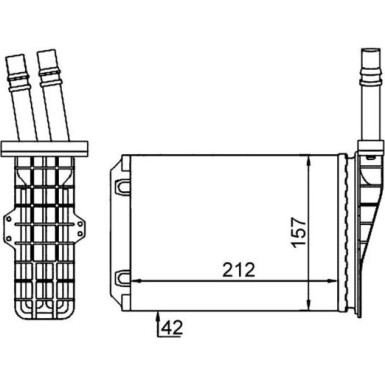 Mahle | Wärmetauscher, Innenraumheizung | AH 209 000S