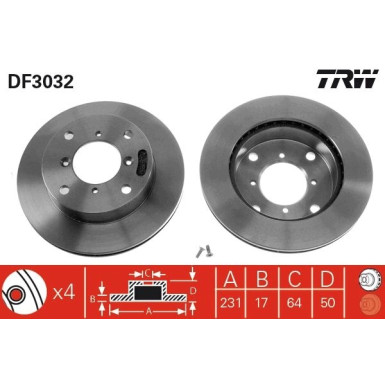 TRW | Bremsscheibe | DF3032