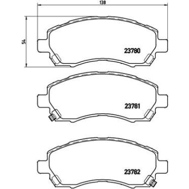 Brembo | Bremsbelagsatz, Scheibenbremse | P 78 009