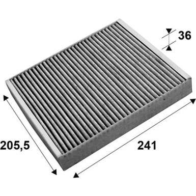 VALEO 715659 Innenraumfilter Aktivkohlefilter CLIMFILTER PROTECT, 241x204x34mm