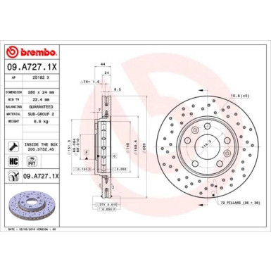 Brembo | Bremsscheibe | 09.A727.1X