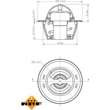 NRF | Thermostat, Kühlmittel | 725151