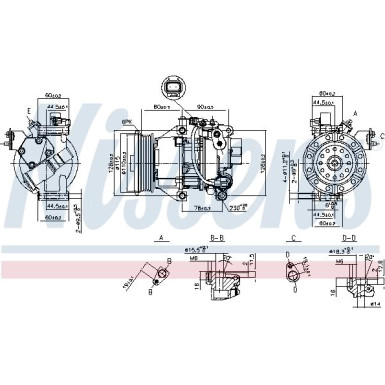 Nissens | Kompressor, Klimaanlage | 89554