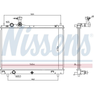 Nissens | Kühler, Motorkühlung | 606700