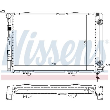 Nissens | Kühler, Motorkühlung | 62557A