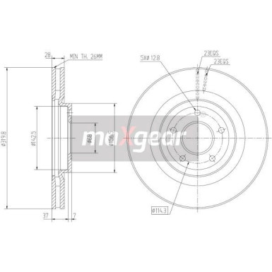 Maxgear | Bremsscheibe | 19-2364